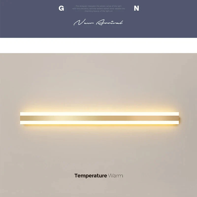 DecorBites™ Gold LED Outdoor Wall Sconce Modern Waterproof IP65 for Villa Porch Garden