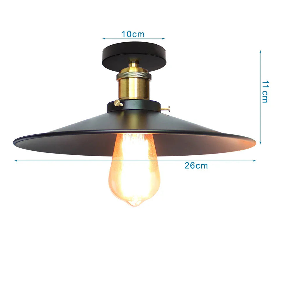 DecorBites™ Iron Cage Ceiling Light Modern Nordic Retro Black Loft E27 Home Lighting
