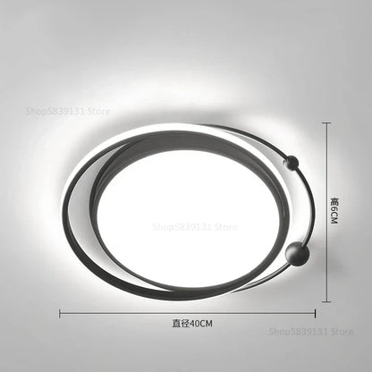 DecorBites™ Geometry LED Ceiling Light: Modern Nordic Light Luxury for Living Room Decor