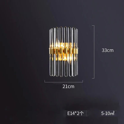 DecorBites™ E14 LED Crystal Pendant Lights in Silver Gold Finish