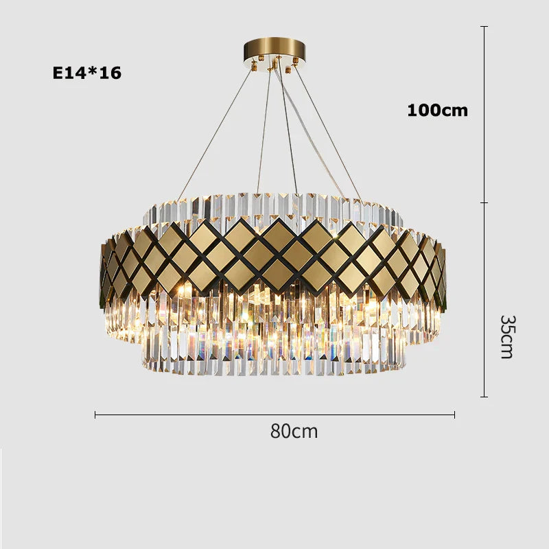 Art Deco Crystal Chandelier