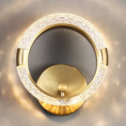 DecorBites™ Crystal Nordic Wall Sconce for Home Decoration, Bedside Bedroom Lamp