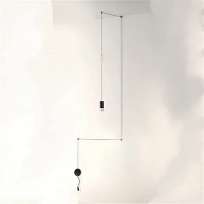 DecorBites™ Industrial Iron Art LED Pendant Light - Black Minimalist Wall Lamp