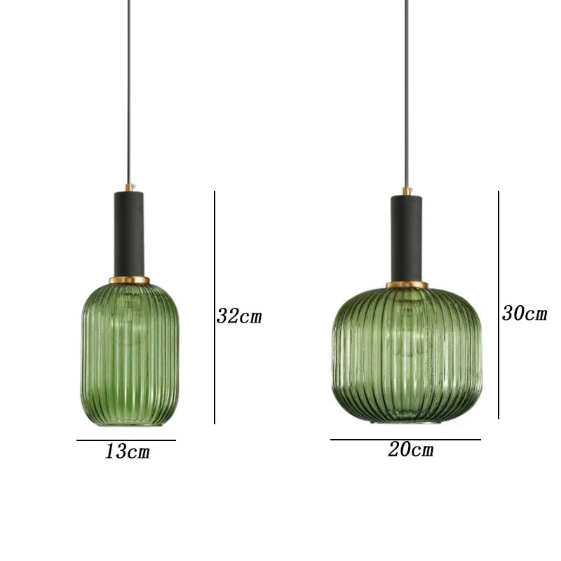 DecorBites™ Green Pumpkin Glass Pendant Lights for Kitchen Island, Restaurant, Bedroom - DIY CombinationStringBuilder.limit(180).toString()