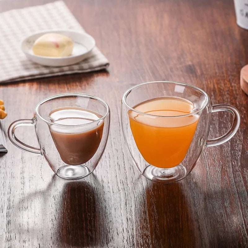 Glass Heart Couple Mugs