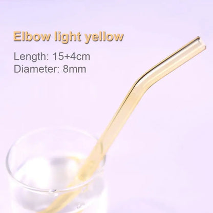 DecorBites™ Glass Straws Set - Eco-Friendly Reusable Colorful Drinking Tubes