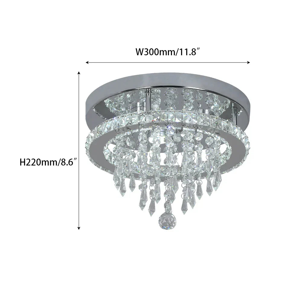 DecorBites™ Crystal LED Ceiling Chandelier Modern Lighting Fixture for Home Hotel Decor