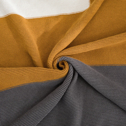 DecorBites™ Knitted Plaid Blanket - Soft and Cozy Home Decor Throw