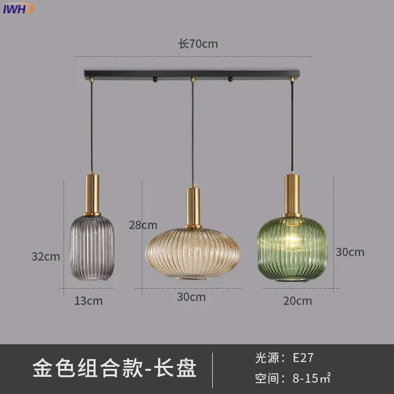 DecorBites™ Glass Pendant Lights: Modern Nordic Style LED Pendant Lamp for Bedroom, Living, Dining Room