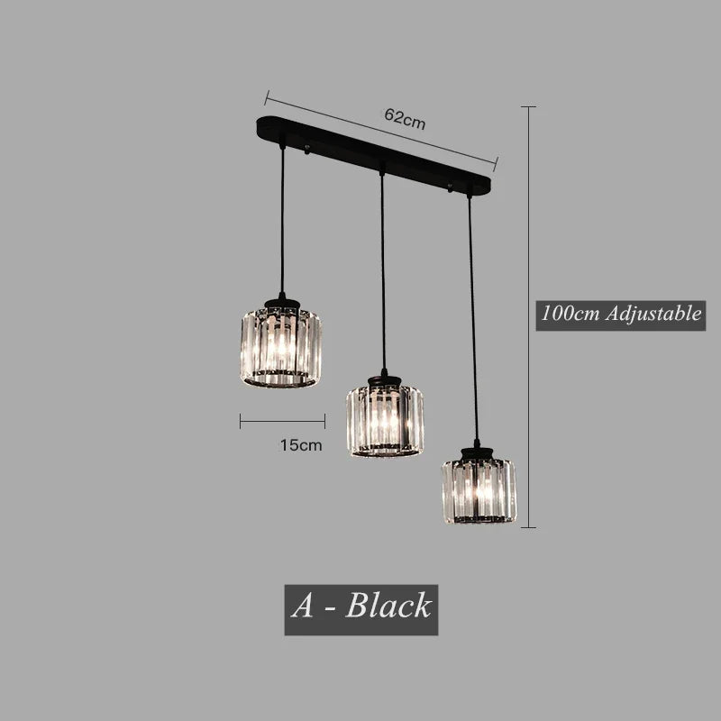 DecorBites™ Crystal LED Pendant Chandelier for Dining Living Room Decor