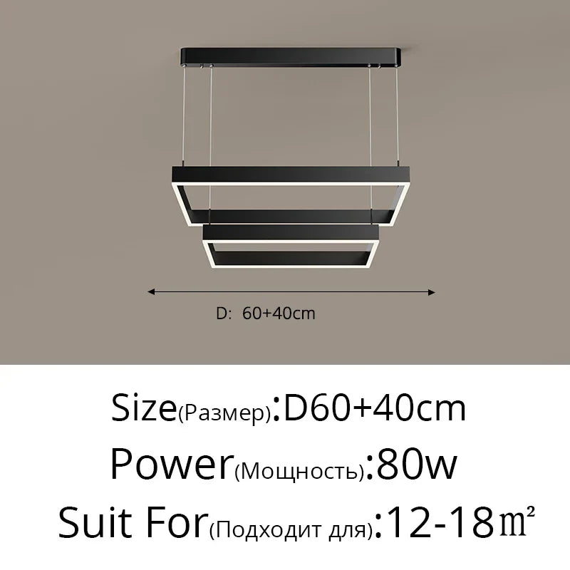 Aluminum Modern LED Chandelier