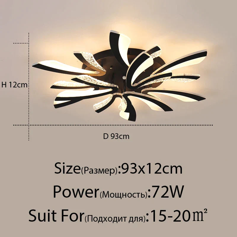 White Black LED Chandelier