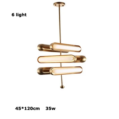 Gold Iron Glass Chandelier
