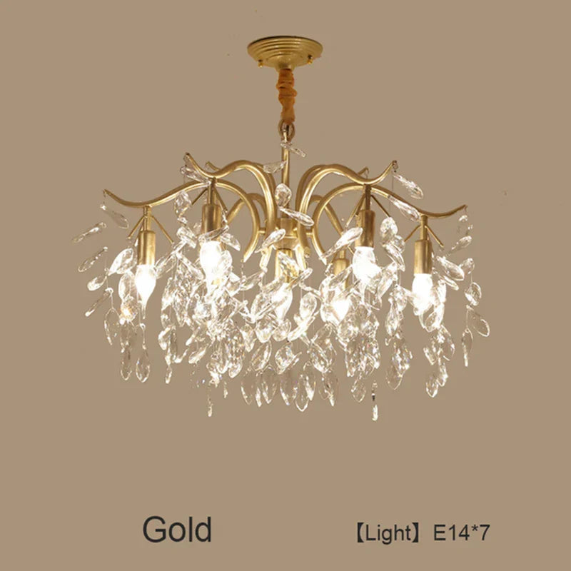 DecorBites™ Crystal LED Chandelier: Luxury Indoor Lighting for Home, Kitchen, Living Room