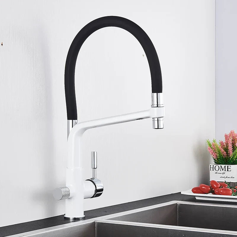 Brass Dual Handle Faucet With Water Filter