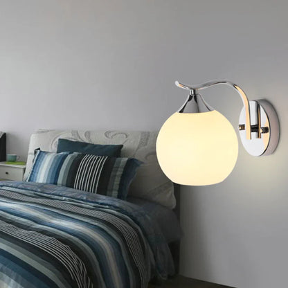 DecorBites™ Glass Globe Wall Lamp for Bedroom, Staircase, Hallway, Office - Modern E27 Indoor Fixture