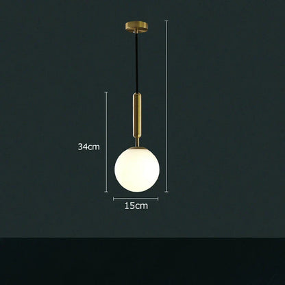 DecorBites™ Glass Planet Pendant Light: Modern LED Nordic Hanging Lamp for Living Bedroom Susp...