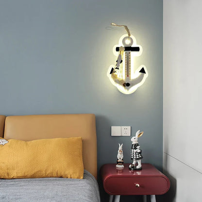 DecorBites™ Kids LED Ship Rudder Wall Light - Mediterranean Decor Ocean Theme