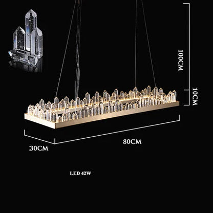 DecorBites™ Dimmalbe LED Crystal High Ceiling Chandelier for Living Room