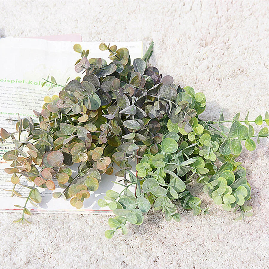 Green Eucalyptus Faux Branch