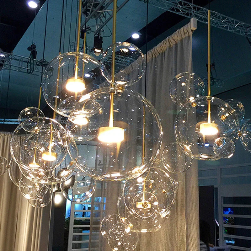 DecorBites™ Frosted Glass Ball Pendant Light for Dining Room and Kitchen Decor