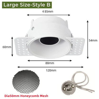 DecorBites™ Adjustable Recessed LED Ceiling Downlight for GU10/MR16/MR11 Bulbs