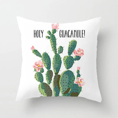 DecorBites™ Green Leaves Decorative Throw Pillowcase 45*45cm for Sofa Home Decor
