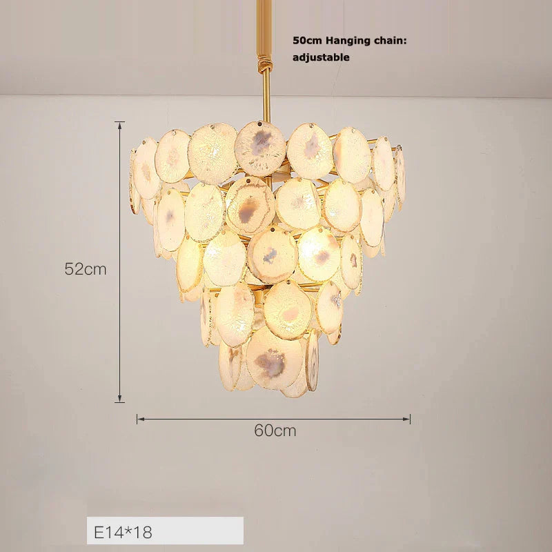 Colorized Agate Chandelier