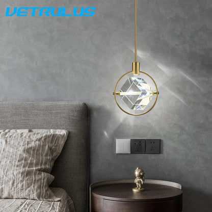 DecorBites™ Crystal LED Ceiling Lamp Chandelier Iron Art Bar Home Decor.