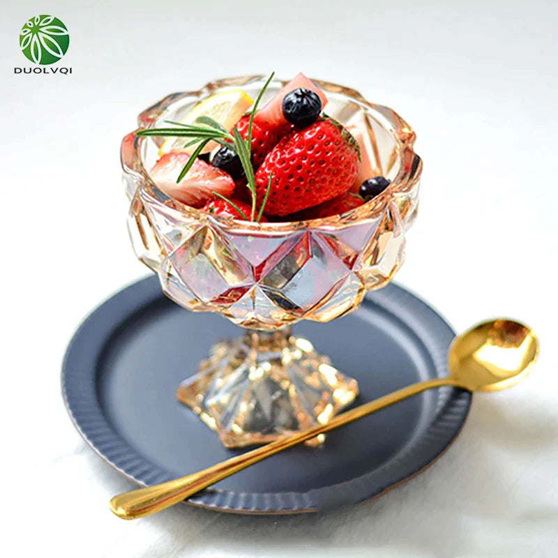 DecorBites™ Goblet Ice Cream Cup Salad Wine Glass Tea Juice Milk Water Cup