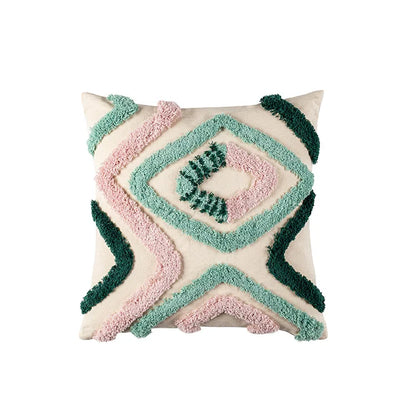 DecorBites™ Geometric Embroidery Tassel Cushion Case 45x45cm Home Decor Pillow Case