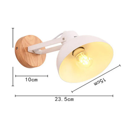 DecorBites™ LED Wood Wall Sconce Modern E27 Base Fixture for Aisle Lighting