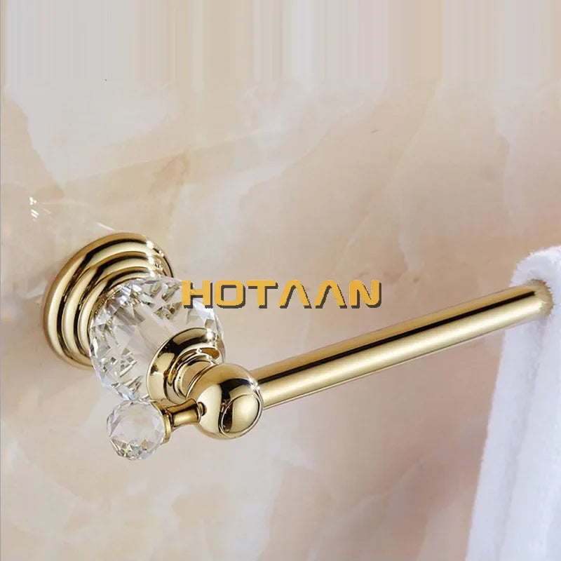 Gold Crystal Stainless Steel Towel Bar 60cm