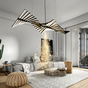 Black Gold Pendant Light 20-Bulb Art Design