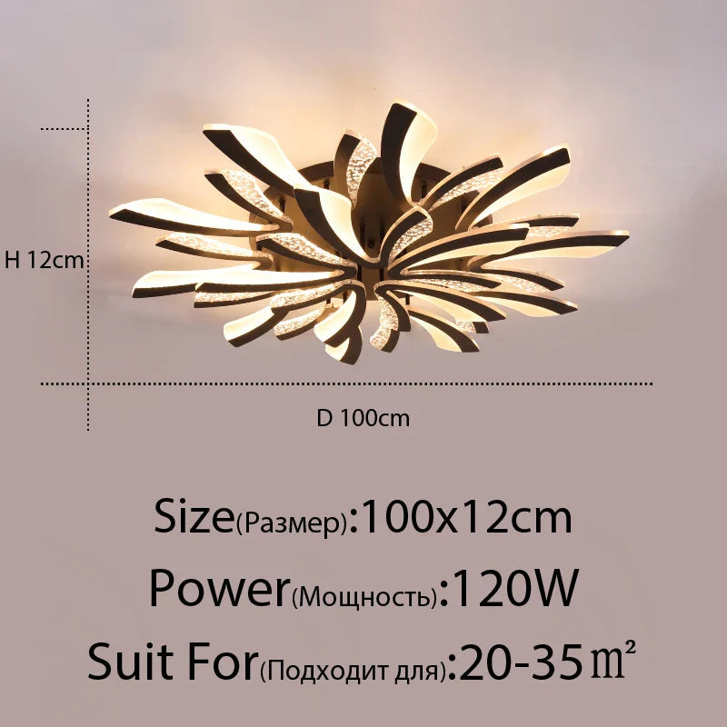 White Black LED Chandelier