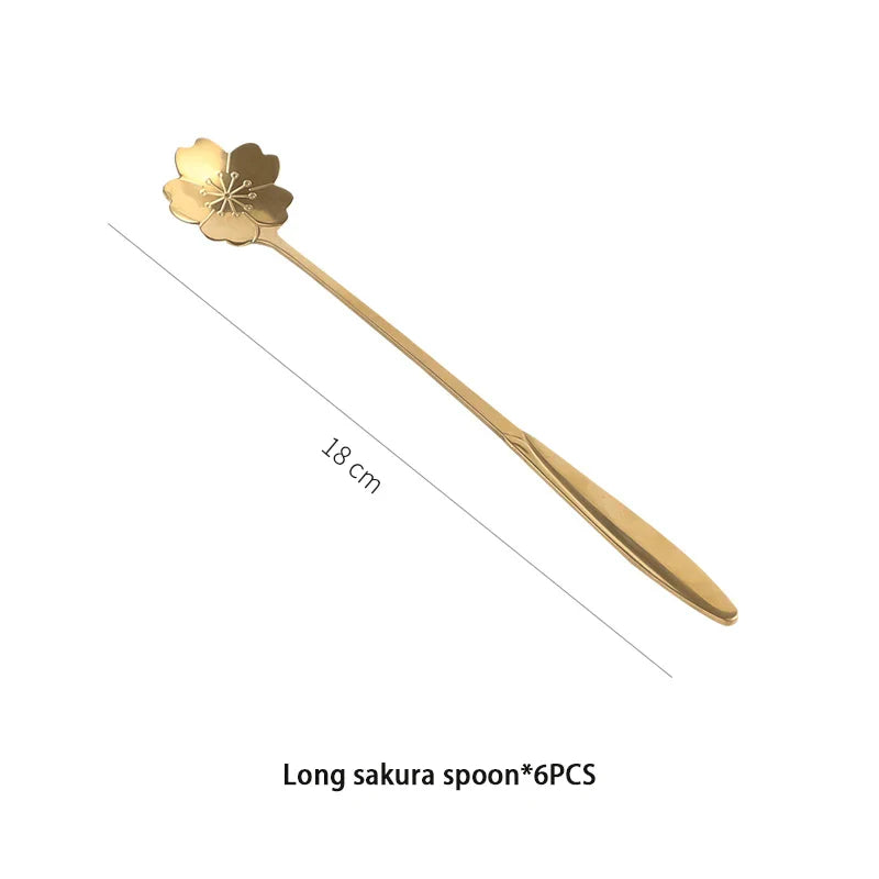 Gold Stainless Teaspoon Set