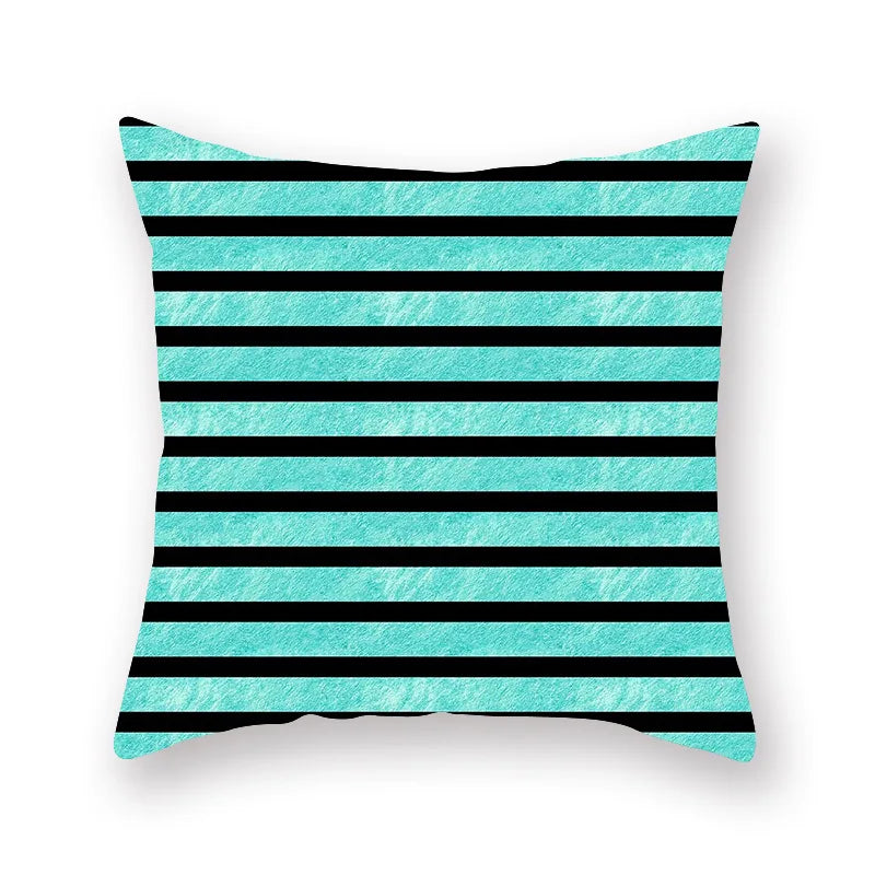 Green Geometric Pillowcase
