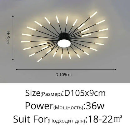 DecorBites™ LED Acrylic Ceiling Light Fixture for Bedroom Hall Living Room Kids, Modern Luster