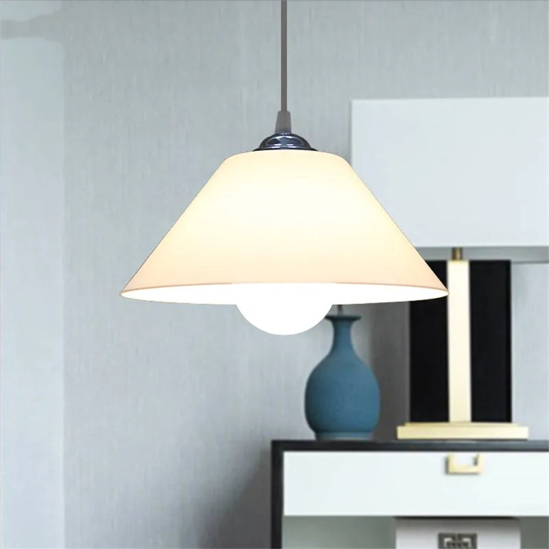 Modern PVC Dome Pendant Light With Iron Accents
