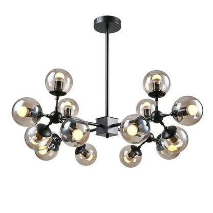 DecorBites™ Glass Ball Pendant Lamp: Modern Industrial Loft Iron Luminaria Light