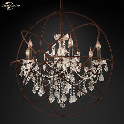 DecorBites™ Crystal LED Chandelier: Contemporary Orb Pendant Light for Home Decor