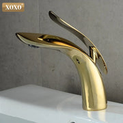 Gold Single Handle Faucet Contemporary Design