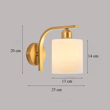 DecorBites™ Brass Glass Wall Sconce Lighting, Classic Nordic Loft Interior Fixture