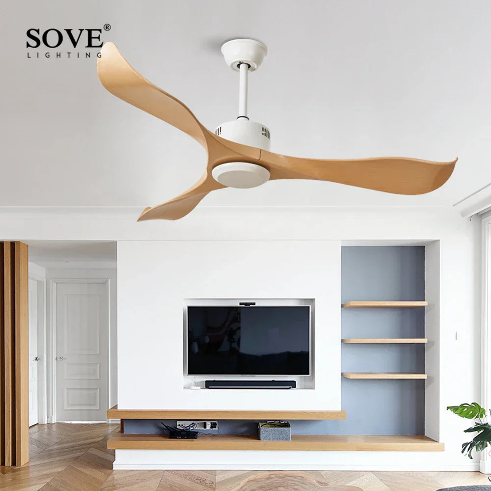 DecorBites™ 52" DC Remote Control Plastic Blade Ceiling Fan (No Lights)