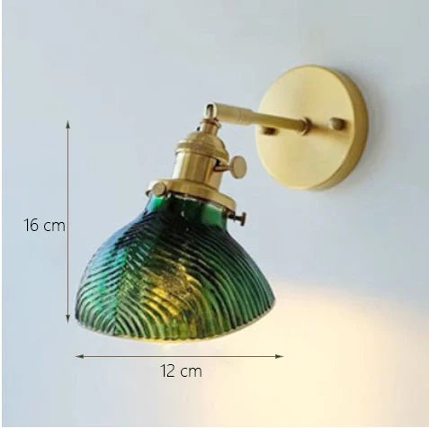 Green Glass Brass Chandelier