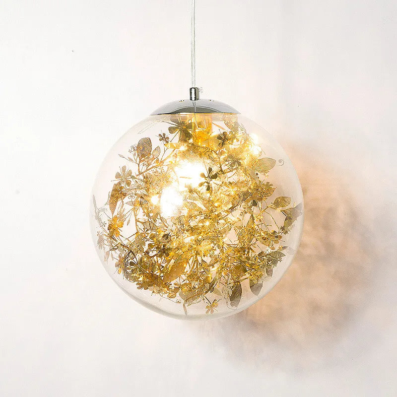 DecorBites™ Glass LED Pendant Lamp: Simple Nordic Lighting Fixture for Bedroom, Kitchen & Living Room