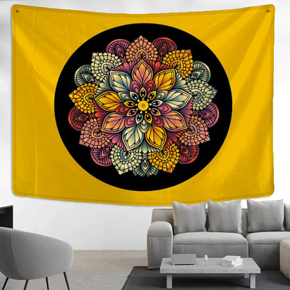 DecorBites™ Elephant Mandala Tapestry Wall Hanging for Psychedelic Hippie Home Decor