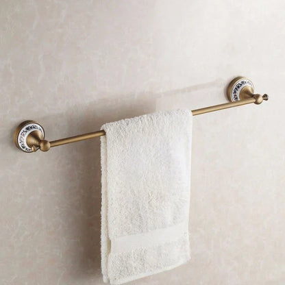 DecorBites™ Bath Hardware Set: Toilet Paper Holder, Towel Rack, Tissue Holder, Cup Holder, Robe Hook