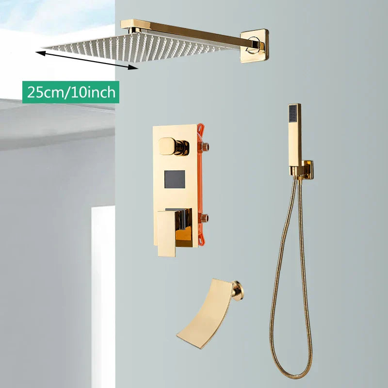 Gold Digital Shower System