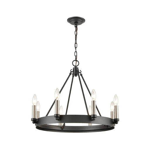 DecorBites™ Industrial Vintage Chandelier: Retro Wrought Iron Pendant Light for Kitchen, Bedroom, Living Room